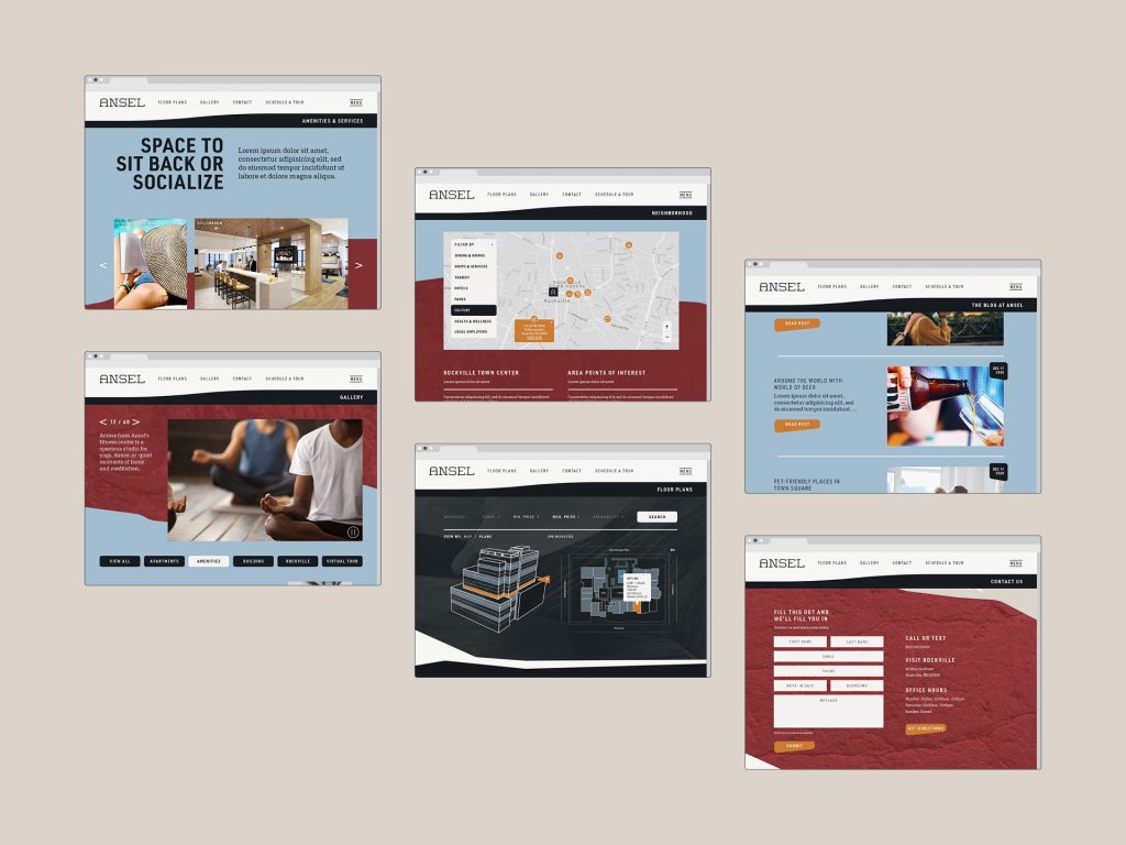 Ansel Website Screens